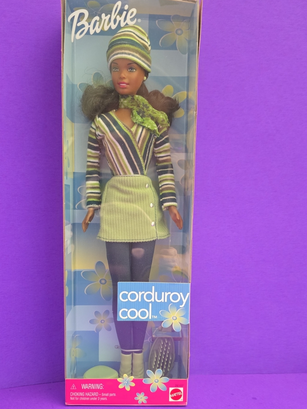 Barbie Corduroy Cool Doll with Green Striped Outfit